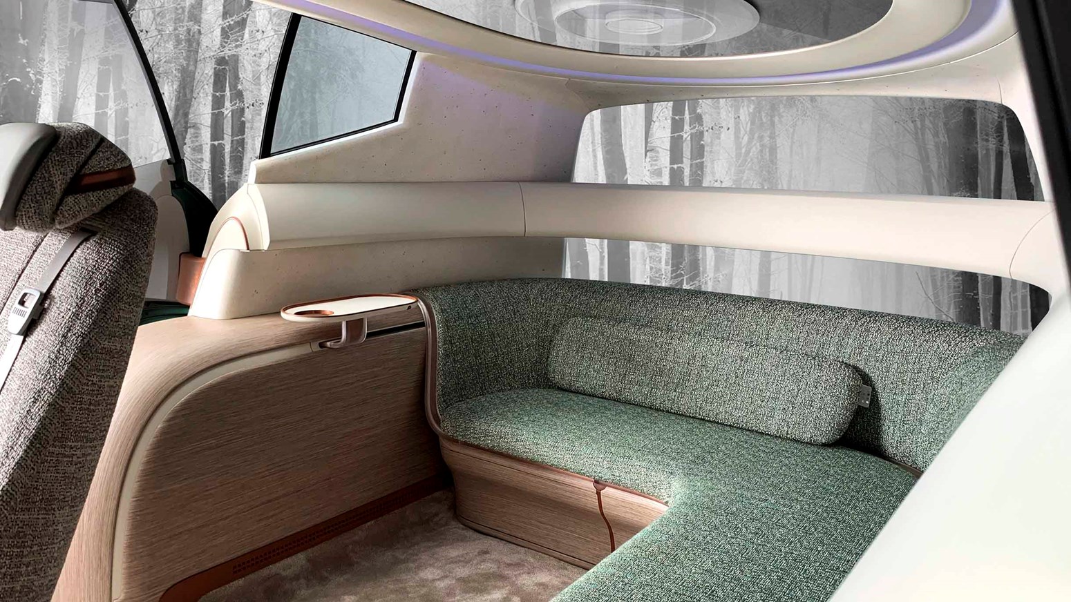 Konceptbilen Hyundai SEVEN indvendig kabine som en lounge
