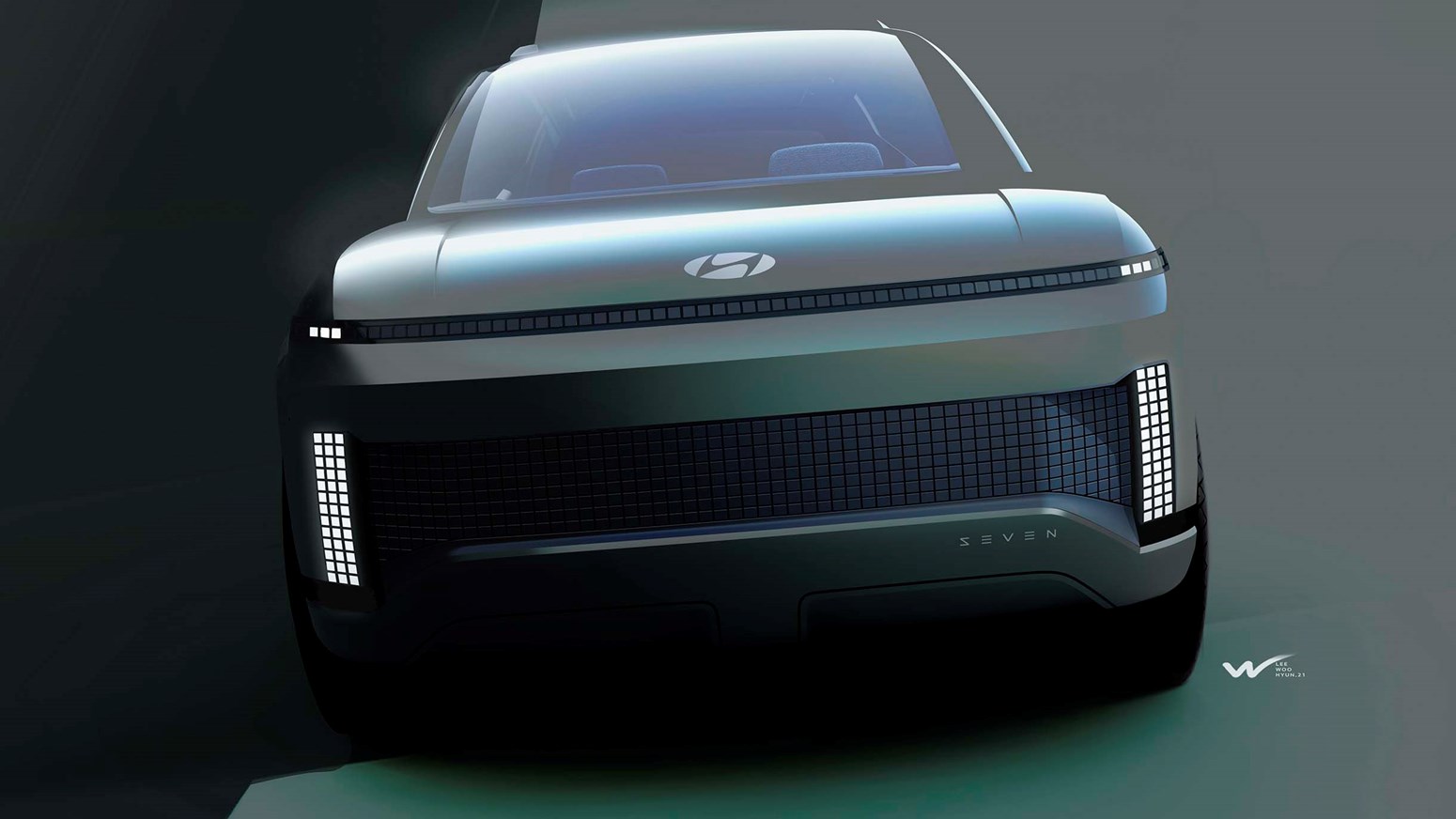 Fronten af konceptbilen Hyundai SEVEN 