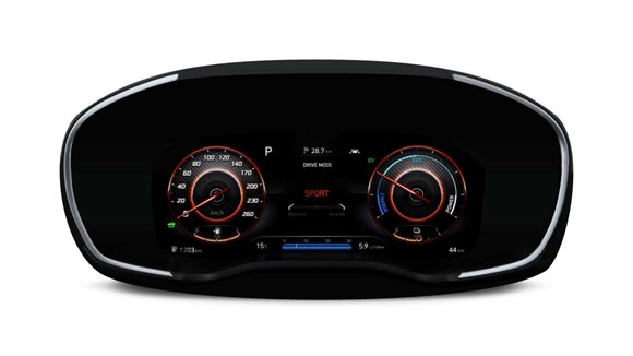 12,3" digital instrumentering i Hyundai SANTA FE Plug-in Hybrid 