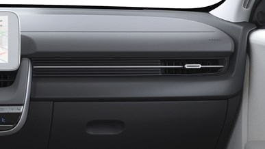 Hyundai IONIQ 5 instrumenbord i interiørfarven Dark Pebble Grey/Dove Grey