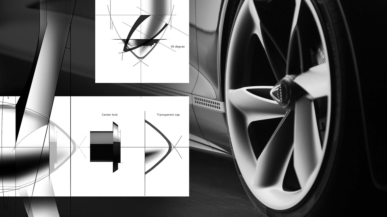 Skitser af Hyundai Prophecy konceptbil fælge